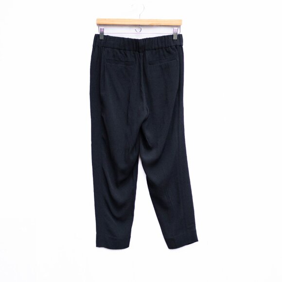 Kate Spade Pants Women’s 2 Black Slouchy Relaxed Rayon Crepe Pull-On Ankle - Picture 2 of 5